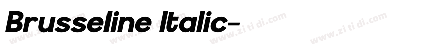 Brusseline Italic字体转换